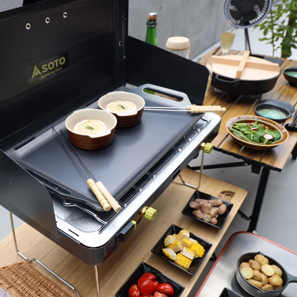Amazon.co.jp: ZEOOR 極厚バーベキュー鉄板 2バーナー ST-527 (SOTO